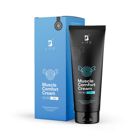 Crema con Mentol para Musculos y Articulaciones de 113 g. Ingredientes Naturales. Muscle Comfort Cream. B Life