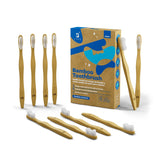 ▶ B Life   Cepillos De Dientes De Bambú | Kit Con 10 Piezas | Cerdas Medias | Cepillos Para Adultos.
