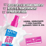 Nyx Professional Makeup. Prebase de Maquillaje hidratante Face Glue Tono Transparente + GLUE SPRAY FIJADOR DE MAQUILLAJE (TRANSPARENTE)