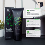 ▶ B Life  Exfoliante facial 120 ml con más de 95% de Ingredientes Naturales, Crema Exfoliante de Rostro con Extracto de Aloe Vera y Nuez. Facial Scrub B Life.