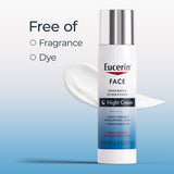 ▶ Eucerin Face Immersive Hydration Night Cream with Hyaluronic Acid and Provitamin B5, Ultra-Lightweight Face Moisturizer Smooths Fines Lines and Wrinkles, 2.5 Oz BottleF