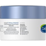 CETAPHIL® Optimal Hydration Crema Hidratante Facial de Noche con Ácido Hialurónico y Tecnología HydroSensitive Complex, 48g, Todo Tipo de Piel
