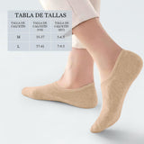 Calcetines Invisibles para Mujer, Tines Cortos mujer de Finos y Transpirable, Calcetas Mujer que Absorben la Humedad Verano, Calcetines Algodón Antideslizantes de Silicon, Nude, 12 Pares, EU37-42