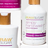 ▶ RAW SUGAR Simplemente lavar a mano piña prensada en frío, bayas maquí y coco