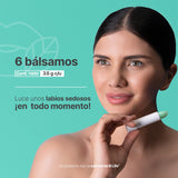 ▶ B Life  | Kit De 6 Bálsamos Labiales En Barra | Aroma a Menta, Cítricos, Vainilla, Chicle, Cereza y Café | Con Vitamina E | Natural Lip Balm.
