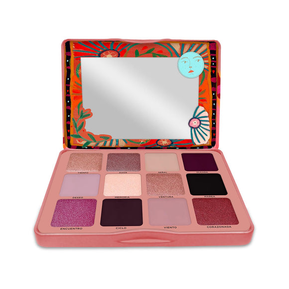 ▶ Republic Cosmetics Sombras para ojos Yuya Set de 12 tonos de larga duración y gran pigmentación, ideal para toda ocasión, Destino, 24g