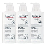 ▶ Eucerin Baby Wash and Shampoo, 13.5 Ounce (Pack of 3)