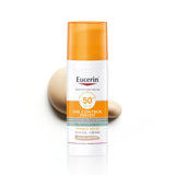 ▶ Eucerin Sun Face Oil Control FPS 50+ Tono Medio Control de Brillo (50 ml) Efecto Mate