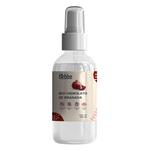 ▶ HEBBE  - Hidrolato de Granada 120 ml | Combate el Envejecimiento Prematuro | Protección Cutánea Antioxidante | Regeneración Celular | Sebo Regulador en Pieles con Acné | Mejora la Piel Madura | Contenido 120 ml