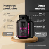 Multivitamínico para Mujer | 90 cápsulas 650 mg por porción. Colágeno Hidrolizado, Biotina. Ingredientes naturales. Womens Blend. B Life.