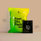 ▶ B Life  Parches para Pies de 80 unidades con Jengibre, Vinagre y Carbón de Bambú. Limpieza para eliminar Impurezas del Cuerpo. Feet Dtx Pads B Life.