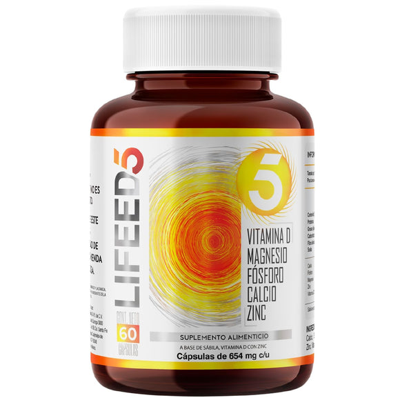 LIFEED Suplemento Alimenticio Multivitaminico Hombre y Mujer en Cápsulas con Vitamina D (Vitamina D3), Magnesio, Calcio, Zinc, Fosforo, Aloe Vera (Sabila) | 60 Cápsulas para 2 Meses | 1 Cápsula al Dia