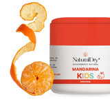 ▶NaturalDry  - Desodorante Kids - Infantil para niñas o niños - No obstruye los poros y elimina el mal olor - con bicarbonato - Sin aluminio - Sin parabenos - Aroma Mandarina - En tarro (3 unidades)