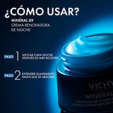 Vichy Minéral 89 Crema Recuperadora De Noche con Melatonina Pura 50ml Para Todo Tipo De Piel Uso Antes de Dormir