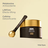 ▶ ISDIN Isdinceutics vital eyes, crema contorno de ojos antiarrugas, con melatonina y cafeina, 15 ml