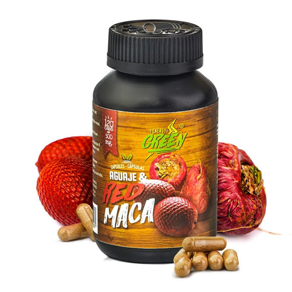 Aguaje con Maca roja en cápsulas l Fuente rica de Fitoestrogenos y adaptogeno natural l Suplemento para la salud femenina l Pildoras veganas de Buriti l 100% puro y NON-GMO l Amazon Andes