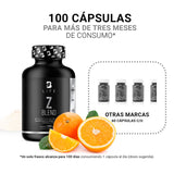 Zinc de 100 Cápsulas. Ingredientes naturales: Zinc, Colágeno y Vitamina C. Z Blend B Life.