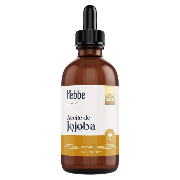 HEBBE - ACEITE DE JOJOBA VIRGEN PURO ORGÁNICO | TRATAMIENTO HIDRATANTE Y TRATA ESTRÍAS | CONTENIDO 125 ML