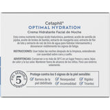 CETAPHIL® Optimal Hydration Crema Hidratante Facial de Noche con Ácido Hialurónico y Tecnología HydroSensitive Complex, 48g, Todo Tipo de Piel