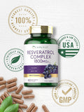 Carlyle Resveratrol 1800mg 180 Capsulas sin OMG y sin gluten Complejo potente