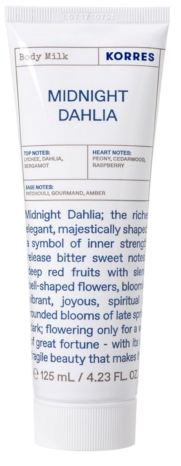 KORRES Deep Hydration Body Milk, Midnight Dahlia, 4.23 fl. oz.