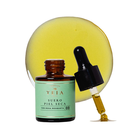 TEIA COSMETICOS Suero facial oleoso para piel seca hidratante y nutritvo con Rosa Mosqueta, Macadamia, Aguacate