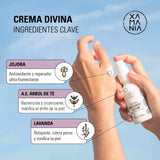 XAMANIA Crema Hidratante Facial para Piel Grasa y Mixta. Poderosos Ingredientes Naturales. 100% Libre de Tóxicos. Apta para Pieles Atópicas y con Acné | Día y Noche | Hombre y Mujer | Cruelty Free