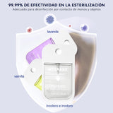 ▶ POCKET CARE  Desinfectante de Manos en Spray Power Mist, Limpia Tus Manos, Spray Antibacterial para Manos, Desinfectante de Manos en Aerosol Touch - 45ml (Vainilla)