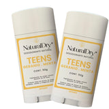 ▶NaturalDry  - Desodorante Corporal Teen Intense - Sin aluminio - Sin Parabenos - Elimina malos olores - Aroma a Geranio - en barra (2 Unidades)