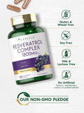 Carlyle Resveratrol 1800mg 180 Capsulas sin OMG y sin gluten Complejo potente