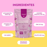 Vitatú | Myo Inositol & D-Chiro Inositol mezcla ideal 40:1 con Folato + Vitamina D3 + Zinc, Suplemento Alimenticio en polvo para Mujeres (225 g c/u), 45 días de duración