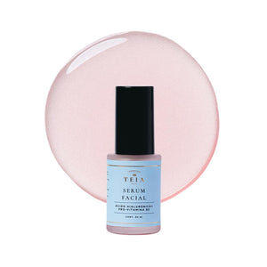 TEIA COSMETICOS Serum Facial con Ácido Hialurónico, Vitamina B5 y Extracto de Fresa, 30 ml