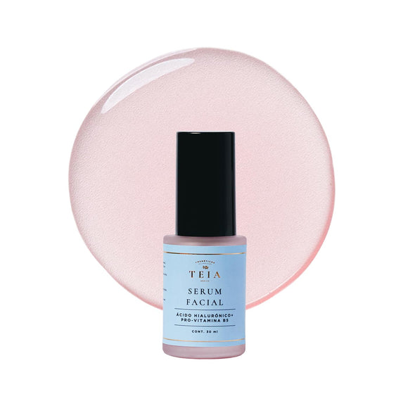 TEIA COSMETICOS Serum Facial con Ácido Hialurónico, Vitamina B5 y Extracto de Fresa, 30 ml