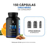 Mezcla de Zinc, Magnesio, Vitamina C, Colágeno Hidrolizado, Vitamina B6 y Calcio. 150 Cápsulas. Ingredientes naturales. ZMA Blend B Life.