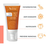 ▶ Avene Ultra Mat, Fluido Matificante, Protector Solar FPS 50+