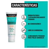 ▶ Neutrogena  Sun fresh Protector Solar Facial Tono Claro Dermcare Niacinamida FPS50+, 40g