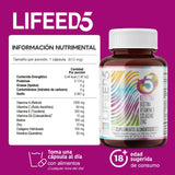 LIFEED Keratina, Biotina, Colageno Hidrolizado Puro, Vitamina E, Vitamina D, Vitamina A y Zinc | Suministro 60 Dias | Suplementos Alimenticios con Vitaminas para Mujer y Hombre | Vitaminas para el Cabello