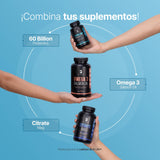 Probióticos 60 Billones con Inulina de Agave |120 cápsulas de 500 mg para 2 meses: Probióticos para Hombre y Mujer. 60 Billion Probiotics. B Life.