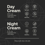 ▶ B Life  Kit Crema Día y Noche para Rostro de 90 ml C/U. Ingredientes Naturales. Adicionada con Vitamina C y Ácido Hialurónico. Kit Day and Night Cream B Life.