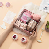 Lecone - Regalos de cumpleaños para mujeres, 13 piezas de regalo de spa para mujeres, vasos de vino, cestas de regalo para mujeres, mamá, hermana, novia, maestra (Rosa)