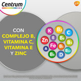 Centrum Silver +50 Multivitaminico, Con Vitamina B, Vitamina C, 60 Tabletas