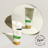 ▶ RAW SUGAR Pure Scalp Therapy, Mascarilla Capilar para Cuero Cabelludo y Cabello, con Carbón Activado, Coco y Aceite de Hierbabuena, Prensado en Frío, Vegana, Libre de Sulfatos SLS y Parabenos, 198 ml