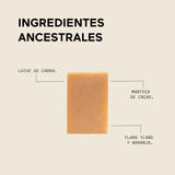 AHAL - Jabon Facial Natural en Barra - Limpieza Profunda, Luminosidad y Balance Natural Facial - 80 gr (Leche de Cabra)