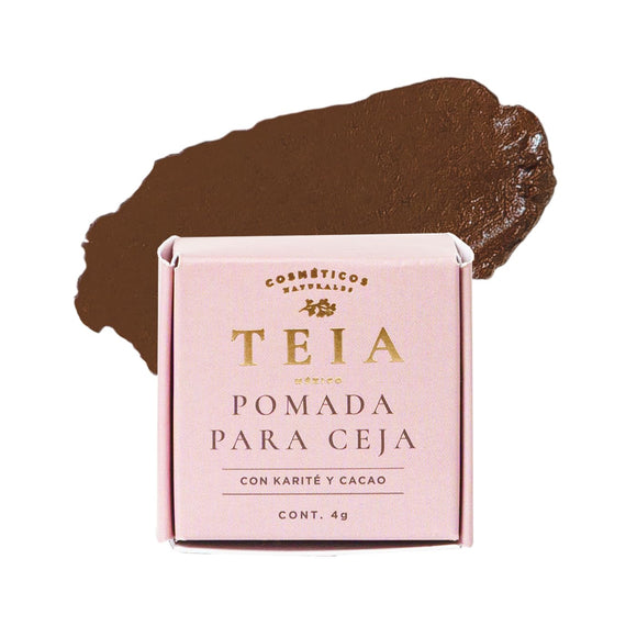 TEIA COSMETICOS Pomada para peinar y rellenar cejas de ingredientes naturales (tono café obscuro)