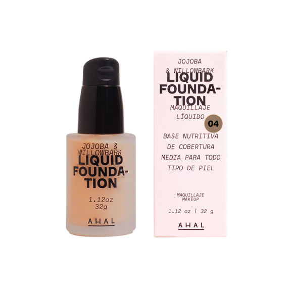 AHAL - Maquillaje Líquido con Jojoba y Aloe, Cobertura Media, Acabado Mate, Skincare, Ideal para Todo Tipo de Piel, 32g (04, 32)