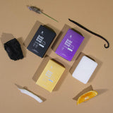 ▶ B Life  Paquete de 6 Barras Limpiadoras para Cuerpo y Manos de 113 g. Barras de Jabón de Carbón Activado con Aceite de Argan, Vainilla con Naranja y Lavanda. Ingredientes 100 % Naturales. Kit Solid Body Soap B Life.