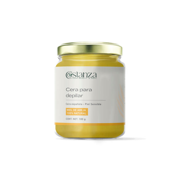 HEBBE - Cera Española Miel 2 piezas | Exfoliante Natural | Retira Impurezas | Minimiza Crecimiento Vello | Ideal para Todo Tipo de Piel | Formula Mejorada y Natural.