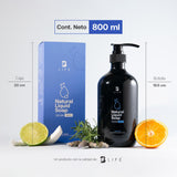 ▶ B Life  Jabón Líquido para Cuerpo de 800 ml. Sin Parabenos formulado con Aceites Esenciales. Shampoo Corporal con Caléndula. Natural Liquid Soap B Life.