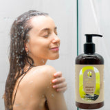 OLEUM VITAE Kit Shower Gel y Body Lotion Geranio-Vainilla. Crema corporal y Gel de Ducha con Aceite esencial de Geranio. Humectante