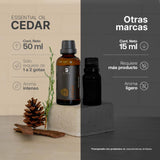 ▶ B Life  Aceite Esencial con Ingredientes Puros y Naturales, Aromalogía de 50 ml. Aceite Esencial Cedro (Cedar), B Life.